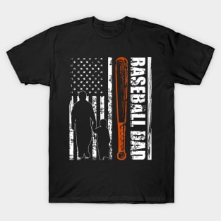 BASEBALL DAD US FLAG T-Shirt